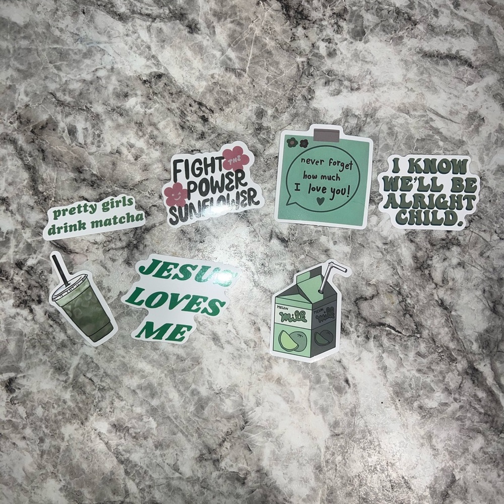 3 for $12 Green Sticker Set